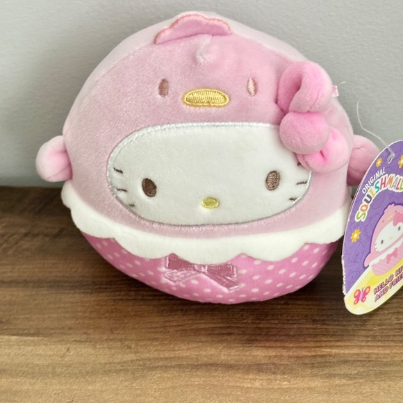 NWT Squishmallows HELLO KITTY Pink Chick Chicken Chicky Stuffed Plush Toy Sanrio - Picture 2 of 13